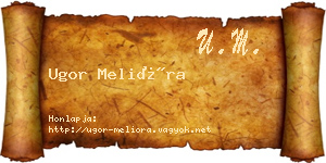 Ugor Melióra névjegykártya